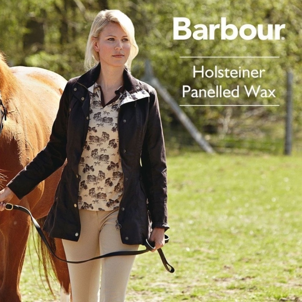 Barbour Holsteiner Waxed Skirt Jacket - size 10